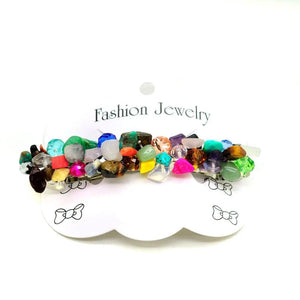 Multicolor Stone Chip Gravel Hairpins for Girls