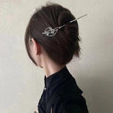 Moonstone Hair Stick Minimalist Silver Butterfly Hair Chopsticks Hairpin