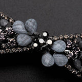 Women's Crystal Bowknot Hair Clip Retro Geometric Head Accessory