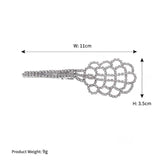 Flower Hair Clips Silver Hair Pins Bride Headpiece Jewelry