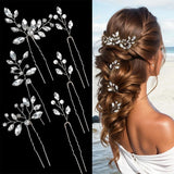 Bridal Rhinestone Flower Hair Comb Hairpin Hair Clips