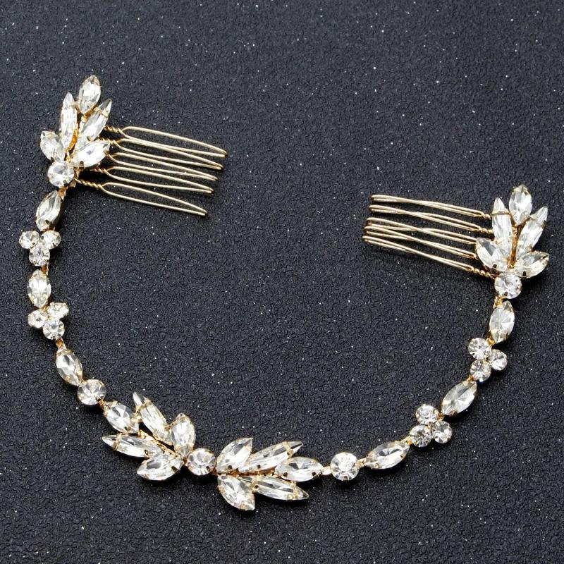 Opal Crystal Rhinestones Hair Comb Wedding Hair accessories