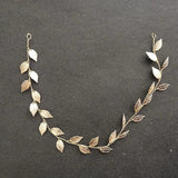 Baroque Style Leaf Pearl Bridal Hair Vine Headband Wedding