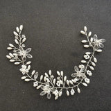 Baroque Style Leaf Pearl Bridal Hair Vine Headband Wedding