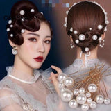 18pcs Pearl Wedding Hairpin U-shaped Hair Clips For Women Golden