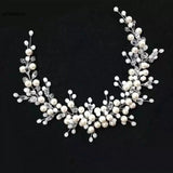 Bridal Pearl Headband Wedding Hair Accessories Crystal Tiara