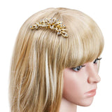 Leaf Flower Wedding Hair Combs Rhinestone Crystal Women Hair Jewelry