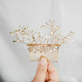 Fairy Butterfly Crystal Haircomb Elf Hairclip
