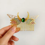 Fairy Butterfly Crystal Haircomb Elf Hairclip