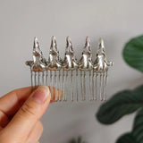 Fairy Butterfly Crystal Haircomb Elf Hairclip