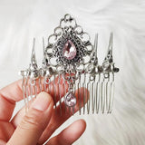 Fairy Butterfly Crystal Haircomb Elf Hairclip