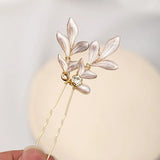 Bride Wedding Headpiece Leaves Hairpin Hair Sticks Hair Jewelry