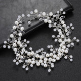 Wedding Pearl Headband Beaded Hairbands Bridesmaids Hair Jewelry