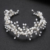 Wedding Pearl Headband Beaded Hairbands Bridesmaids Hair Jewelry