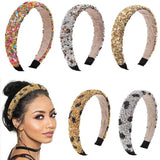 Wide Rhinestone Headband Crystal Stone Hairband Charming Hair Jewelry
