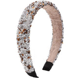 Wide Rhinestone Headband Crystal Stone Hairband Charming Hair Jewelry