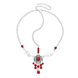 Vintage Red Turquoise Beads Tassel Head Chain
