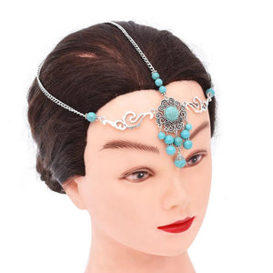 Vintage Red Turquoise Beads Tassel Head Chain