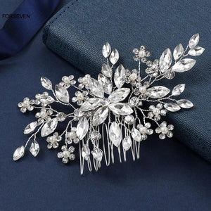 Rhinestone Hair Comb Crystal Flower Hairpins Wedding Hair Jewelry