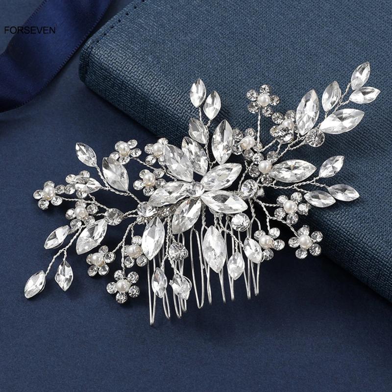 Rhinestone Hair Comb Crystal Flower Hairpins Wedding Hair Jewelry