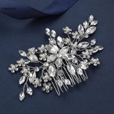 Rhinestone Hair Comb Crystal Flower Hairpins Wedding Hair Jewelry