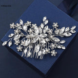 Rhinestone Hair Comb Crystal Flower Hairpins Wedding Hair Jewelry