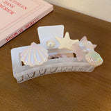 Starfish Pearl Bow Hair Clip Women Shark Claw Wedding Party Accessory