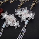 Chinese Crystal Flower Hair Pins and Side Clips for Women Girl Cosplay