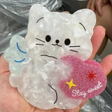 Cartoon Acetic Acid Cat Hair Clips for Women
