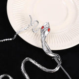 Snake Hairpin Hair Sticks Tassel Rhinestone Punk Headwear Hair Access