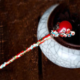 Vintage Flower Enamel Hairpin Rhinestone Hair Stick Pins Stone Hair Accessories