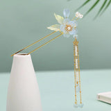Antique Fairy Hair Clip Tassel Flowers Hairpin Crown Accessories