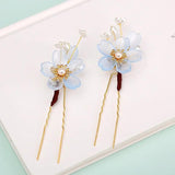 Antique Fairy Hair Clip Tassel Flowers Hairpin Crown Accessories