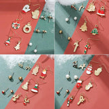 6 Pairs Stud Earrings Sets Snowflake Bells Gift Jewelry Christmas Gift