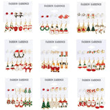 6 Pairs Stud Earrings Sets Snowflake Bells Gift Jewelry Christmas Gift