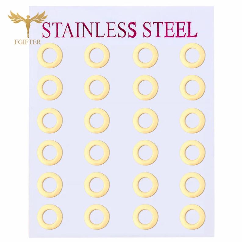 12 Pairs Stud Earrings Set for Women Stainless Steel Jewelry