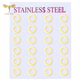 12 Pairs Stud Earrings Set for Women Stainless Steel Jewelry