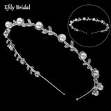 Rhinestone Pearl Headband Bridal Hair Accessories Wedding Tiara