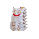 Fortune Cat Crab Hair Clip for Women Girls Animal Acetate Maneki-neko