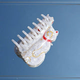 Fortune Cat Crab Hair Clip for Women Girls Animal Acetate Maneki-neko