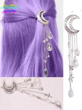 Crystal Moon Tassels Hair Jewelry Wedding Hair Accessories