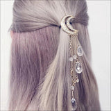 Crystal Moon Tassels Hair Jewelry Wedding Hair Accessories