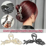 Rhinestone Metal Hair Claw Crab Clip Hairpin Crystal Pearl Hair Accessories