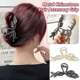 Rhinestone Metal Hair Claw Crab Clip Hairpin Crystal Pearl Hair Accessories