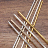 50 PCS Metal Hairpins Hair Stick Base Setting 3 Colors For Women Hair Jewelry