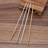 50 PCS Metal Hairpins Hair Stick Base Setting 3 Colors For Women Hair Jewelry