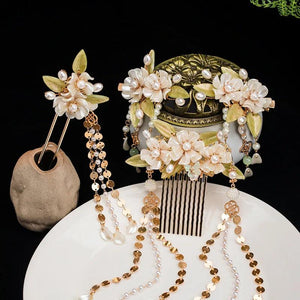 Hairpin Chinese Wedding Hair Accessoreis Floral Tassel Hair Stick Tiaras