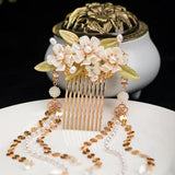 Hairpin Chinese Wedding Hair Accessoreis Floral Tassel Hair Stick Tiaras