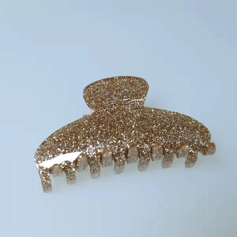 Acetic Grid Geometric Hairpin Hair Claw Clip Barrette Ponytail Head Accessories