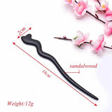 Vintage Sandalwood Hair Stick Ethnic Wood Hairpin